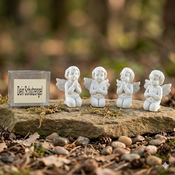 4er Set Niedliche Schutzengel ca. 3 cm - Dekoration