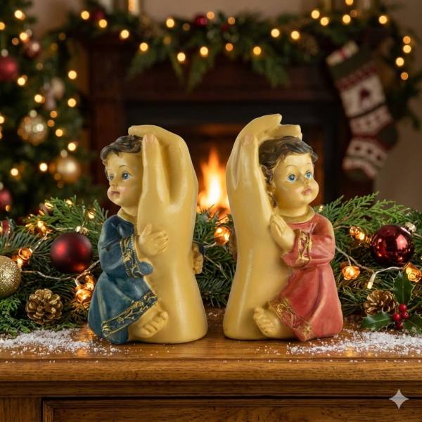 2er Set Schützende Hände ca. 11,5 cm - Weihnachtsdekoration