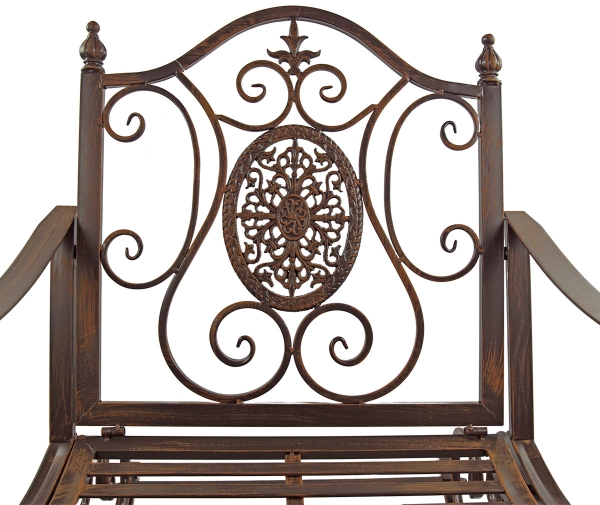 Preview: Schaukelstuhl aus Metall - Gartenmöbel Sitzgarnitur