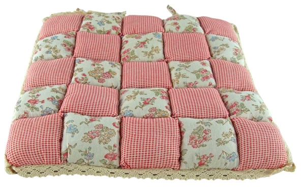 Preview: Stuhlauflage rosa ca. 40 x 40 cm - Sitzpolster