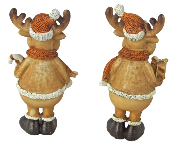 Weihnachtliches Elch-Paar  3953– Liebevolle Weihnachtsdekoration
