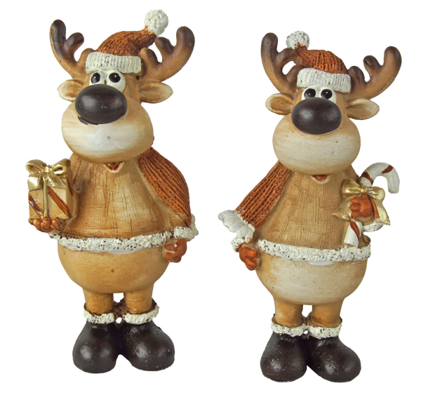 Preview: Weihnachtliches Elch-Paar  3953– Liebevolle Weihnachtsdekoration