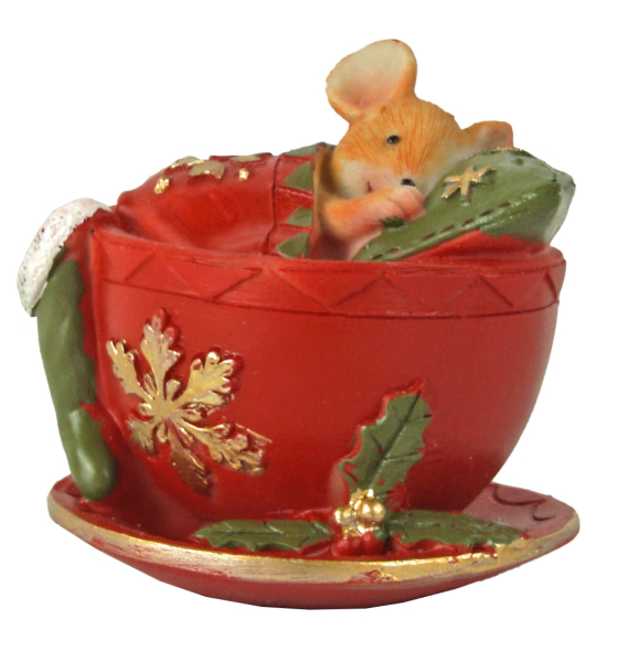 Weihnachtliche Mäuse in Tassen – Charmante Weihnachtsdekoration