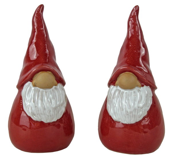 Preview: Weihnachtliche Wichtel-Dekoration – 2er-Set in Rot