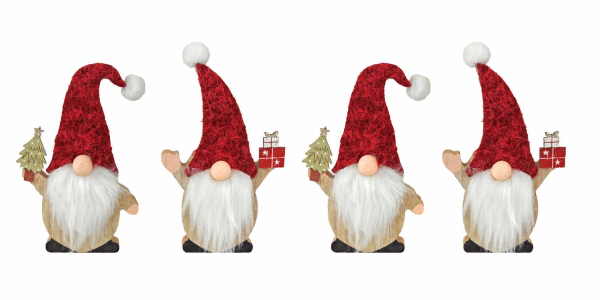 Preview: Weihnachtliches Wichtel-Set – 4 liebevolle Deko-Wichtel für ein festliches Zuhause
