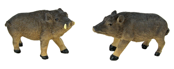 Preview: Wildschwein-Familie – Natürliche Krippenfiguren für Ihre Weihnachtskrippe T 104-,13