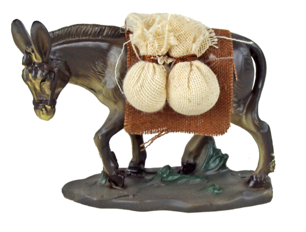 Krippenfigur Esel mit Hirte K936-1 – Detaillierte Zusatzfiguren für eine lebendige Weihnachtskrippe