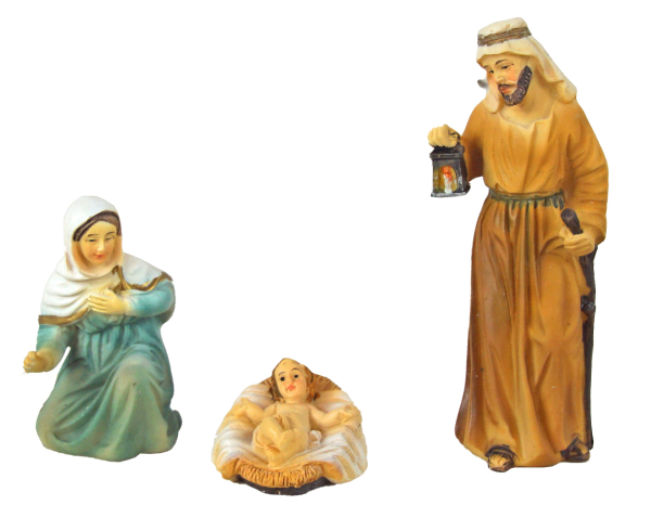 Preview: Heilige Familie K204-01 – 3 tlg. -ca. 8 cm - liebevoll gestaltete Krippenfiguren für Ihre Weihnachtskrippe