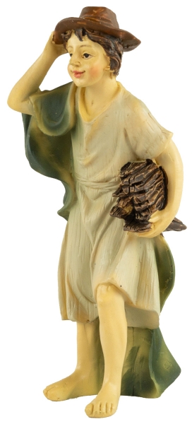 Handbemalte Krippenfigur Holzsammler, ca. 10 cm, K130-12