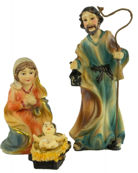 Wundervolle Krippenfiguren Heilige Familie 4-tlg., ca. 8 cm, K 132-01