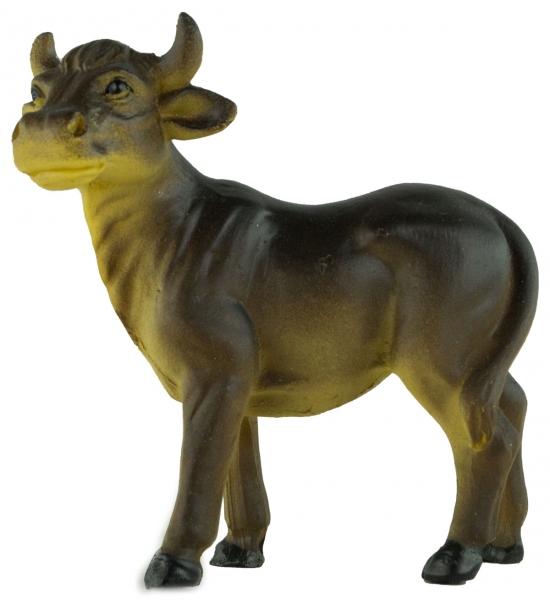 Preview: Handbemalte Krippenfiguren Ochse und Esel 2-tlg., ca. 7 cm, K 177-03