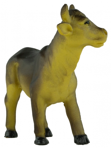 Preview: Handbemalte Krippenfiguren Ochse und Esel 2-tlg., ca. 7 cm, K 177-03