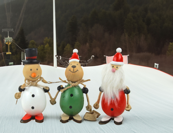 3er Set - Weihnachtsdeko Holzmännchen