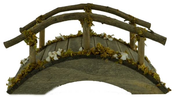 Holzbrücke - Krippenzubehör, ca. 7,5 x 15 x 7 cm