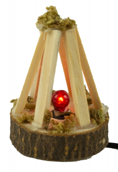 Scheiterhaufen-Feuerstelle  - Krippenzubehör, ca. 5 cm