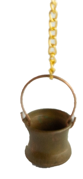Kupferkessel - Krippenzubehör, ca. 1,5 cm
