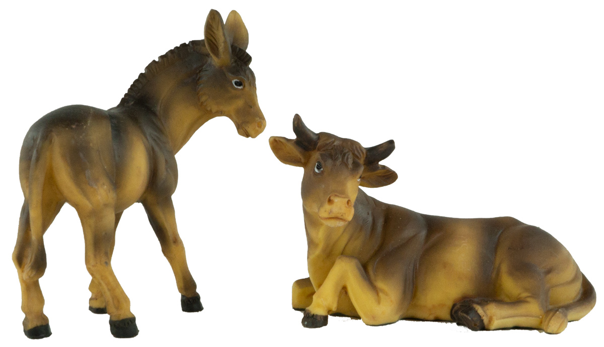 Krippenfiguren Tiere Esel stehend für Figuren ca.9 cm