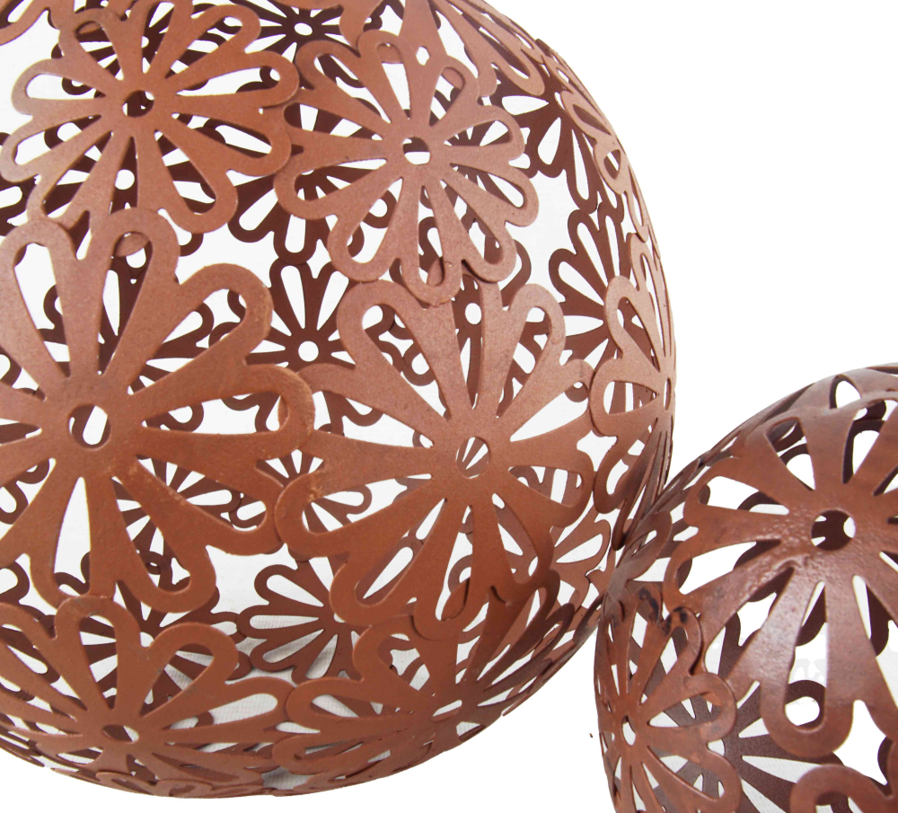 Wunderschöne Dekokugel mit Blütenmuster - 2er Set