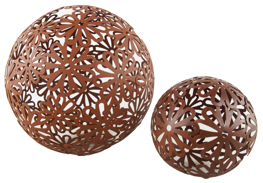 Wunderschöne Dekokugel mit Blütenmuster - 2er Set