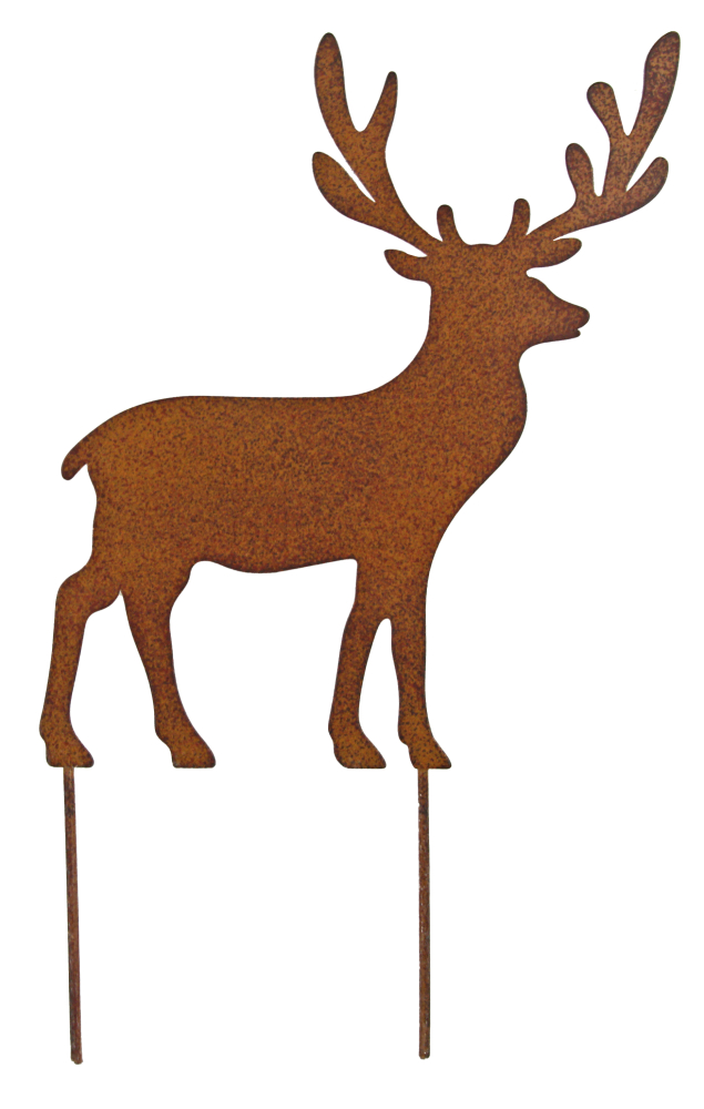 3er-Set Beetstecker Tannenbaum, Stern & Hirsch – stimmungsvolle Gartendeko in Braun