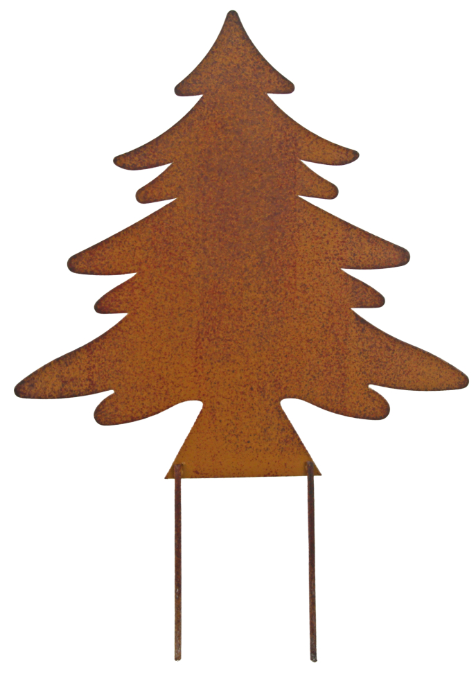 3er-Set Beetstecker Tannenbaum, Stern & Hirsch – stimmungsvolle Gartendeko in Braun