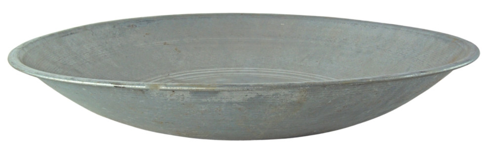 Pflanzschale silber aus Metall - Gartendekoration