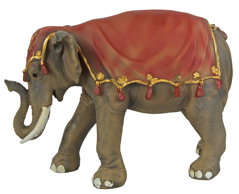 Dekorativer Elefant mit edler Decke K 134-2