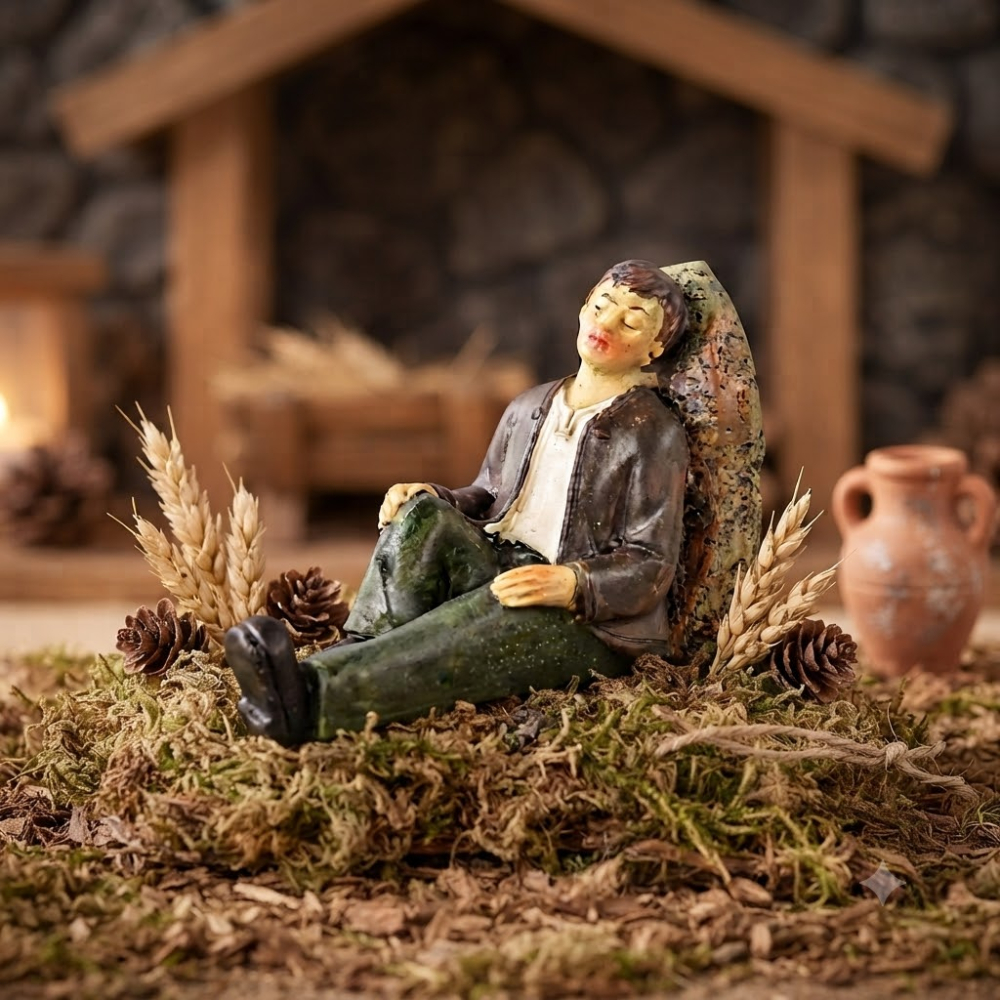 Sitzender Mann – Besondere Krippenfigur für Ihre Weihnachtskrippe K 916-9