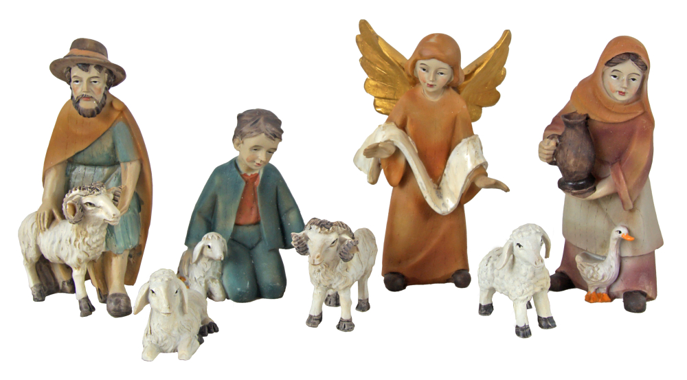 Wunderschönes Krippenfiguren-Set K 36-10 / Höhe ca. 10 cm - 16 tlg.