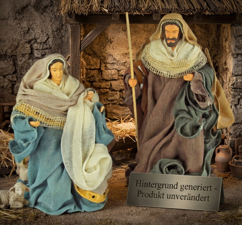 Wundervolle Ankleidefiguren Heilige Familie 2-tlg., ca. 20 cm, CR 38264