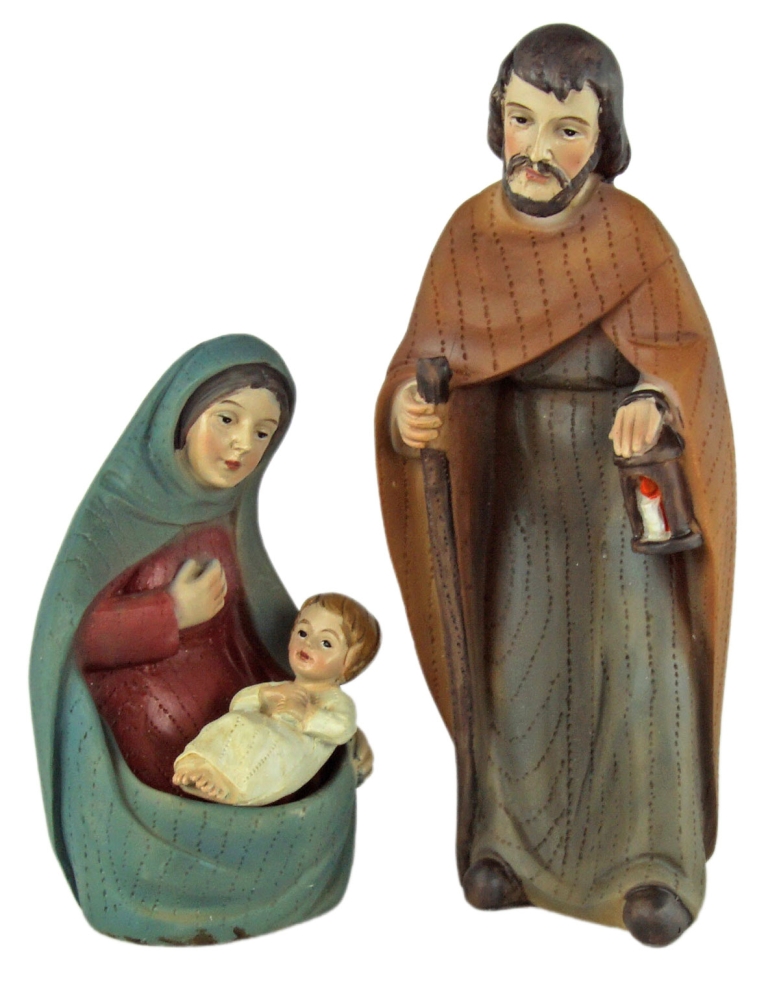 Stimmungsvolle Krippenfiguren Heilige Familie 4-tlg., ca. 15 cm, K 539-15