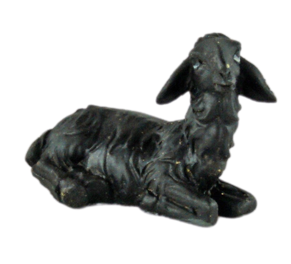 Handbemalte Krippenfiguren schwarze Schafe 2-tlg., ca. 4 cm