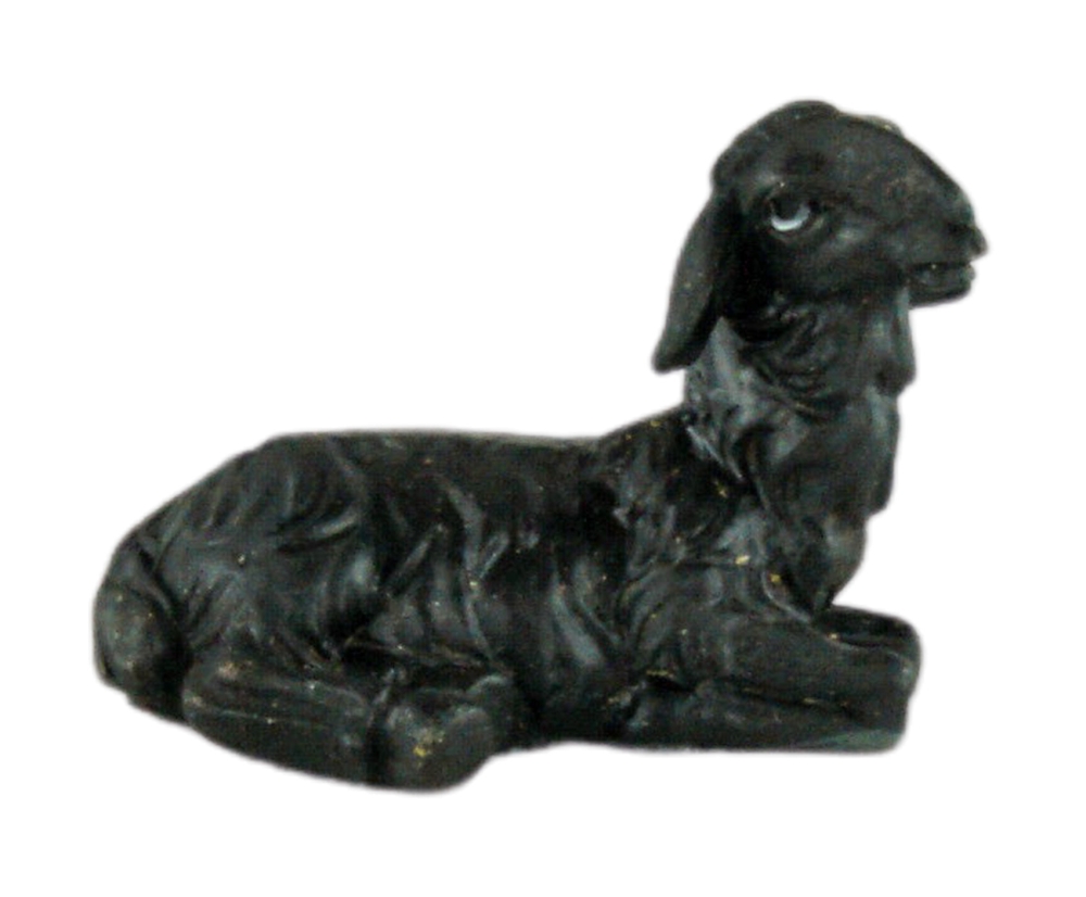 Handbemalte Krippenfiguren schwarze Schafe 2-tlg., ca. 4 cm