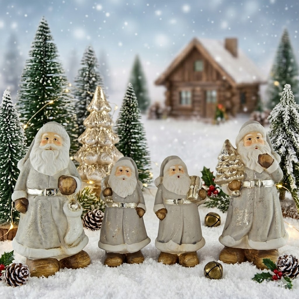 4er Set Bezaubernder Nikolaus - Weihnachtsdekoration