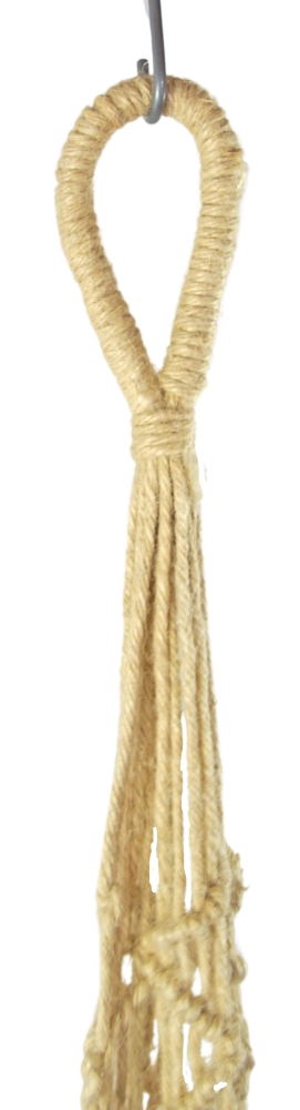 Natürliche Sisal Blumenampel mit Topf ca. 140 cm - Gartendekoration