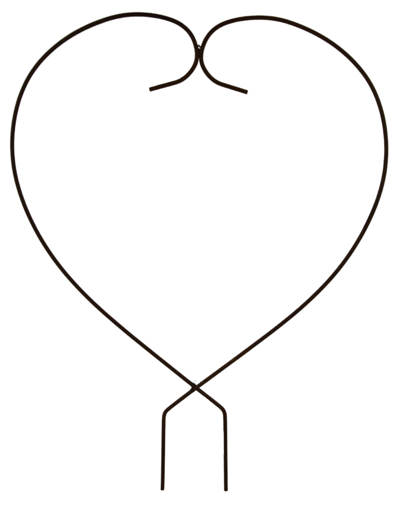 2er Set Rankhilfe in Herzform ca. 46 cm - Gartendekoration