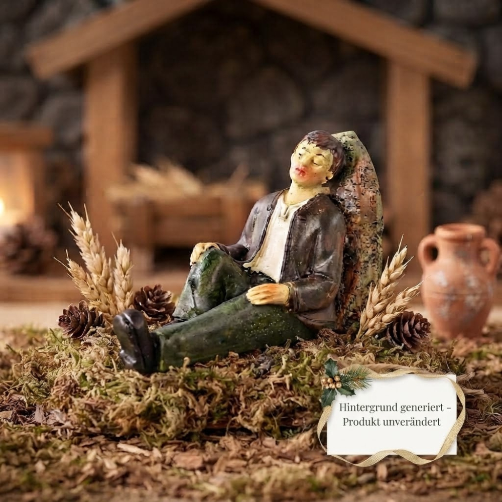 Sitzender Mann – Besondere Krippenfigur für Ihre Weihnachtskrippe K 916-9