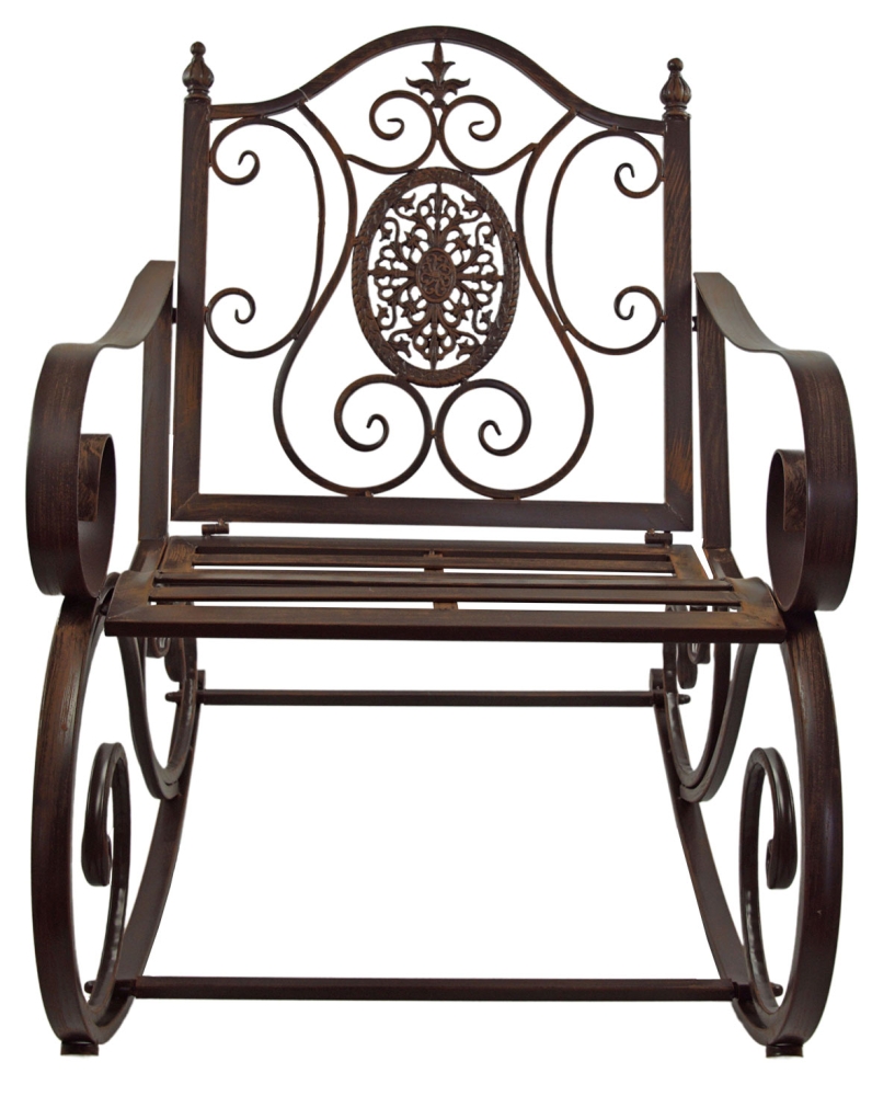 Schaukelstuhl aus Metall - Gartenmöbel Sitzgarnitur