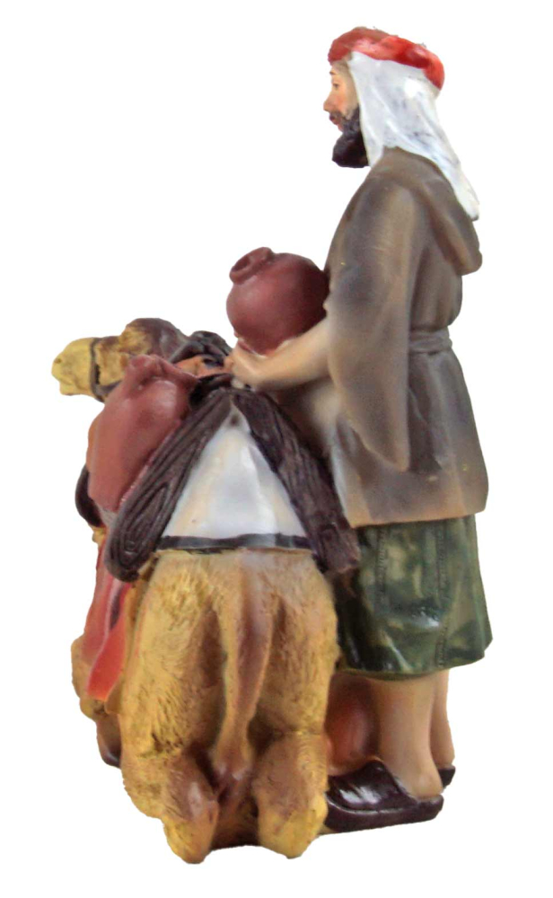 Kamel mit Hirte – Krippenfigur für die Weihnachtsdekoration