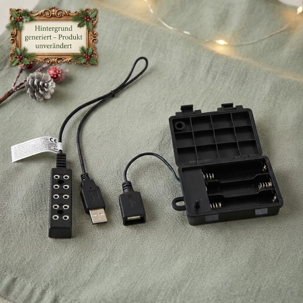 LED-Batteriebox mit USB-Anschluss und Timerfunktion – flexible Stromversorgung für Ihre Dekoration