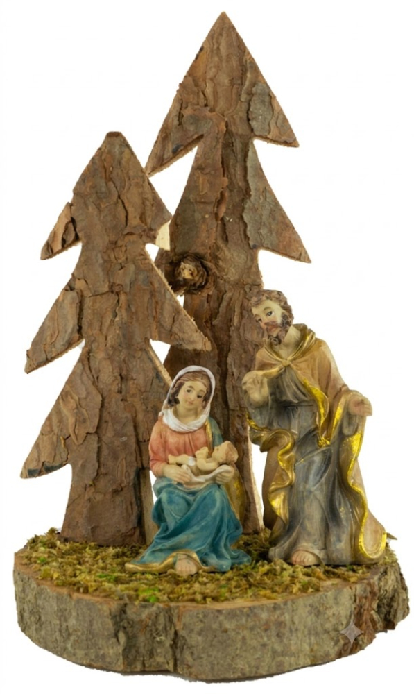 Minimalistische Waldkrippe inkl. heiliger Familie K 9635, Maße: ca. 10 x 18 cm