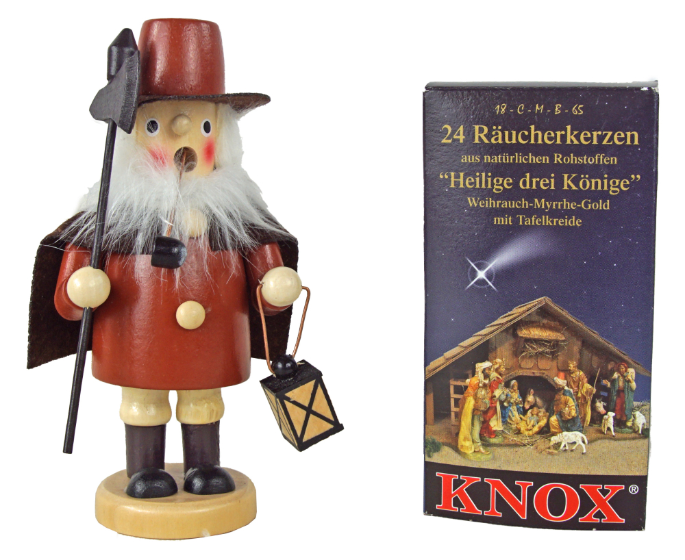 Räuchermann mit Laterne & 24 Räucherkerzen „Heilige Drei Könige“