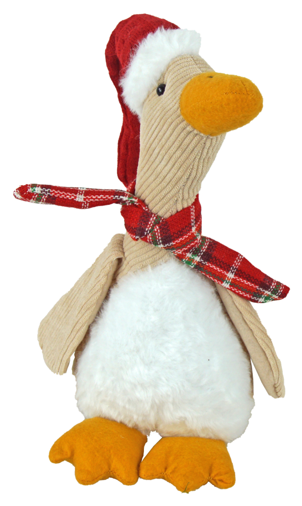 Weihnachts-Ente aus Plüsch -75178 – Kuscheliger Winterfreund mit Nikolausmütze