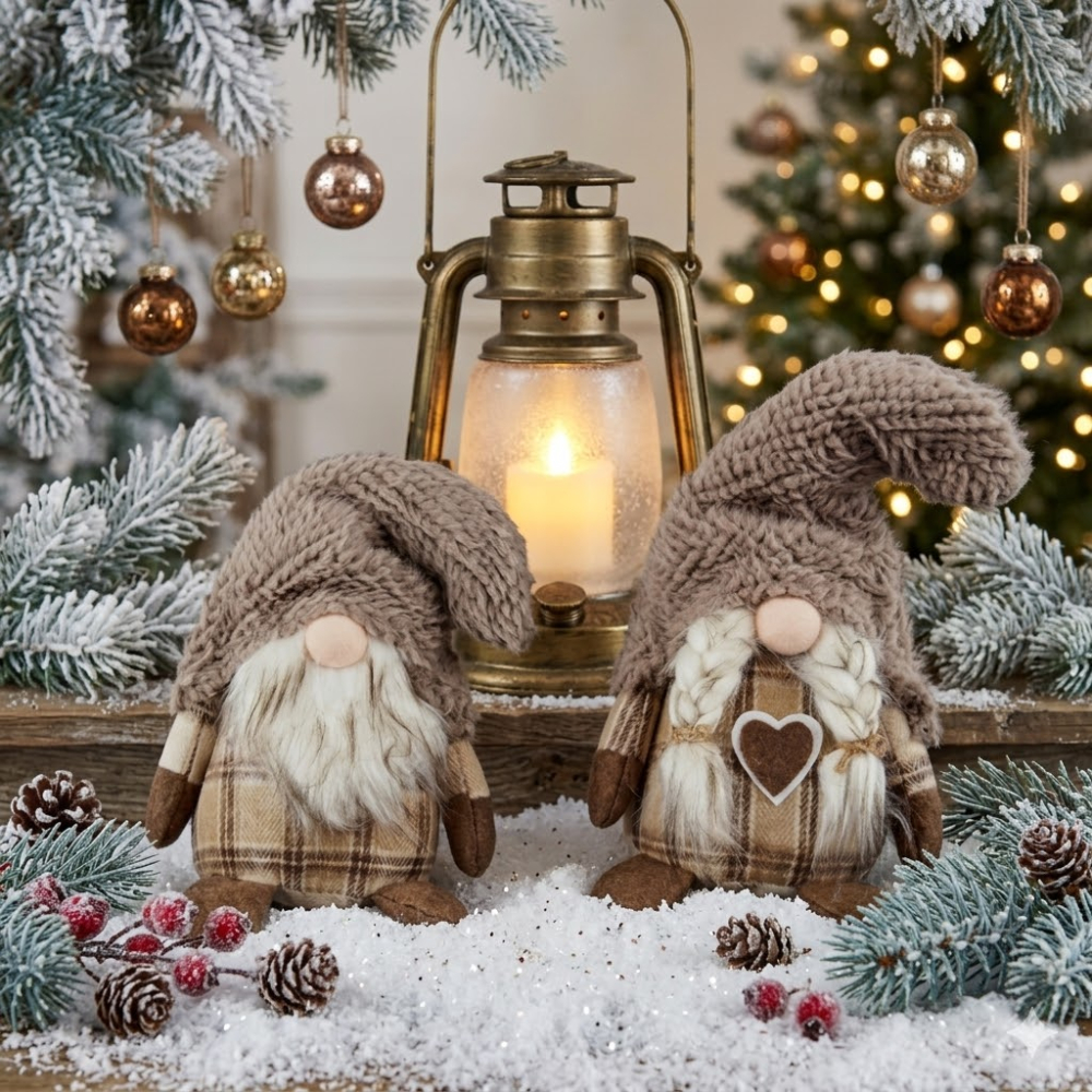 Winterliche Gnome - 2er Set
