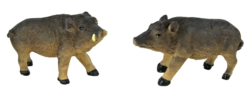 Wildschwein-Familie – Natürliche Krippenfiguren für Ihre Weihnachtskrippe T 104-,13