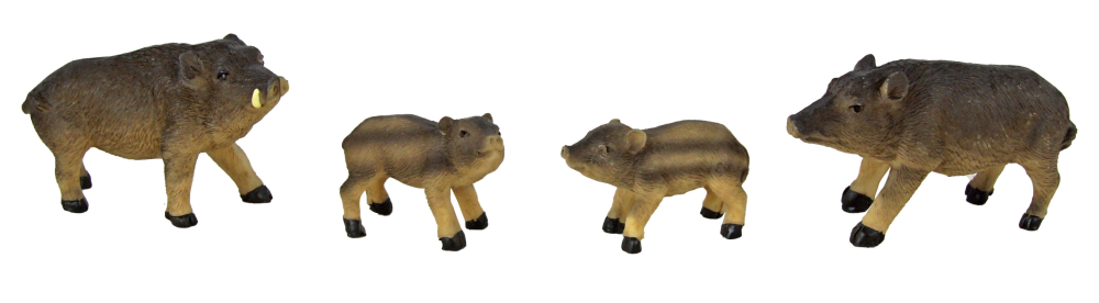 Wildschwein-Familie – Natürliche Krippenfiguren für Ihre Weihnachtskrippe T 104-,13