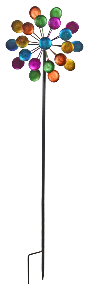 Buntes Windrad – Farbenspiel aus Metall für Garten und Terrasse