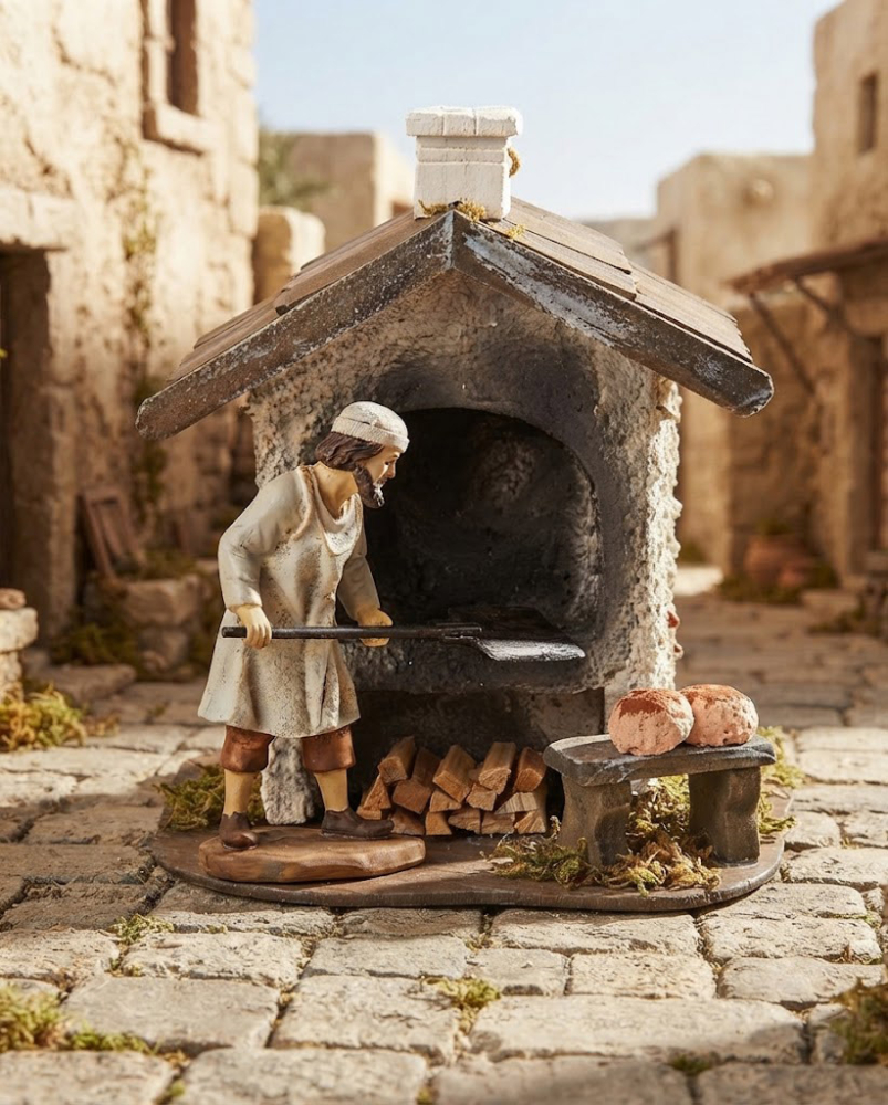 Handgemachtes Krippen-Backhaus Z 2003M – liebevolles Zubehör für Ihre Weihnachtskrippe
