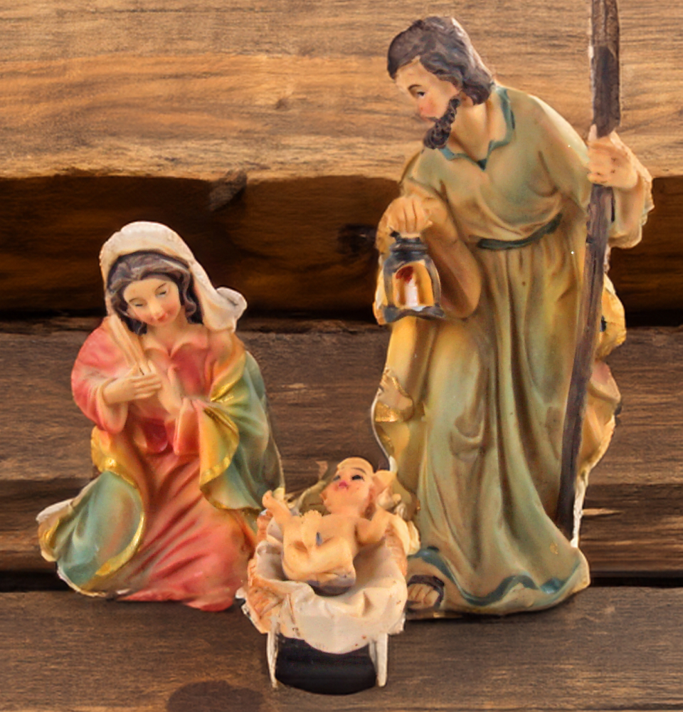 Heilige Familie K 004-01 ca. 8 cm - 4-tlg. – Zauber der Heiligen Nacht