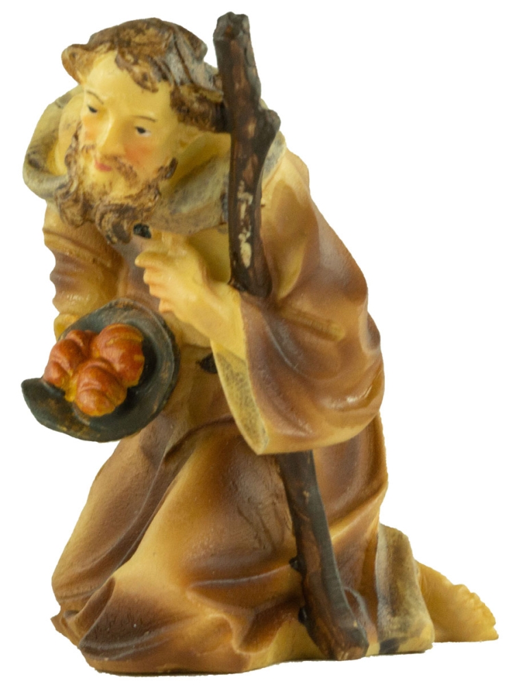 Handbemalte Krippenfigur Bettler, ca. 7 cm, K 001-21